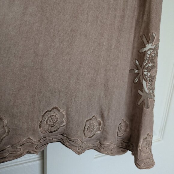 Dusty Pink Halter Tunic/Mini with Floral Details - Large - Picture 6 of 6